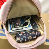 Women Canvas Backpack Large Capacity Bookbag Laptop Daypack Travel School Bag