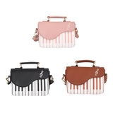 Women Girl Piano Shape PU Leather Handbag Top-handle Shoulder Messenger Crossbod