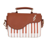 Women Girl Piano Shape PU Leather Handbag Top-handle Shoulder Messenger Crossbod