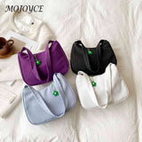 Retro PU Leather Handbag Shoulder Bag Zipper Tote Purse with Flower Pendant