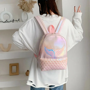 Sequin Glitter Bling Backpacks PU Leather Women Bag Mochila