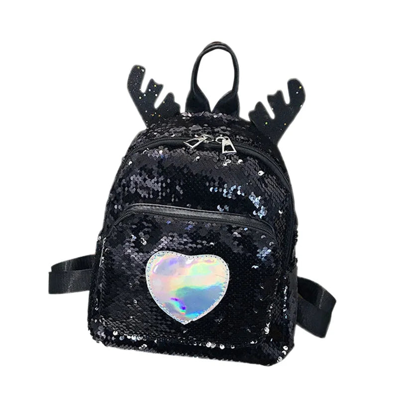 Sequin Mini Backpack School Rucksack Travel Teenage Small Shoulder Bag
