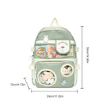 Cartoon Animal Pattern School Travel Zipper Backpack