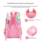 Tie-dyed Print Backpack Set with Lunch Bag & Pencil Case