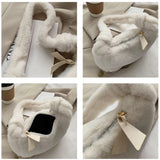 Fluffy Plush Shoulder Bag Soft Handbag Warm Underarm Bag