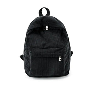 Corduroy Mini Backpack School Travel Bag 4 Colors