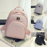 Women Girls Mini PU Leather Backpack Rucksack School Bag