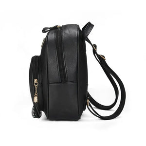 Women Girls Mini PU Leather Backpack Rucksack School Bag