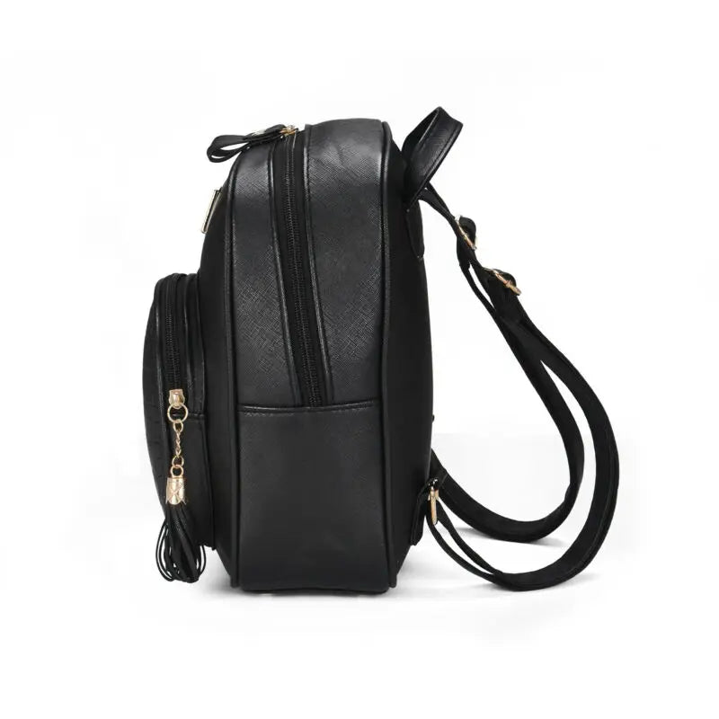 Women Girls Mini PU Leather Backpack Rucksack School Bag