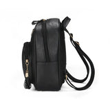 Women Girls Mini PU Leather Backpack Rucksack School Bag