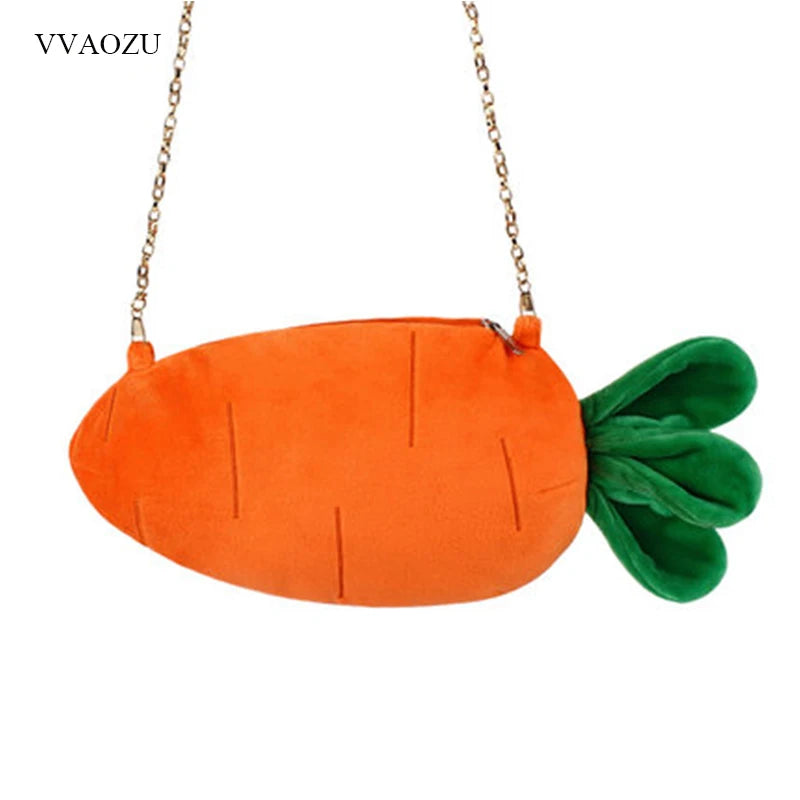 Cute Carrot Handbag Shoulder Bag for Women Girls
