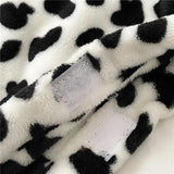 Plush Cow Print Crossbody Purse Lightweight Travel Satchel
