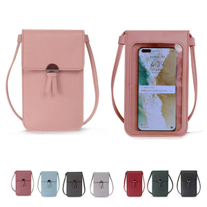 Women Tassel Shoulder Bag Touch Screen Crossbody Handbag