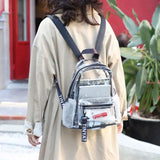 Transparent PVC Backpack for Women Girls Travel Daypack