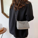 Glitter Evening Bag Rhinestone Crossbody Handbag for Nightclub Party