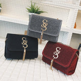 Women Glitter Envelope Clutch Bag Tassel Chain Crossbody