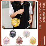 Women Graffiti Chain Bags Basketball Shoulder Ladies PU Leather Handbags