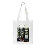Gustav Klimt Cotton Canvas Shopper Bag Girl Harajuku 90s Y2K