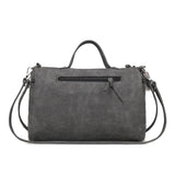 Women Rivets Fur Ball Pendant Handbag Shoulder Bag