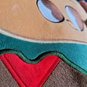 Women Hamburger Backpack Canvas Casual Rucksack Large Capacity School Bookbag