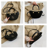 Women Hand Bag Rose Flower Printed One-shoulder Messenger Bag