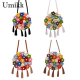 Hand-Woven Embroidered Clutch for Women