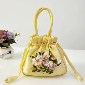 Hand-embroidered Silk Handbag Ethnic Style Clutch