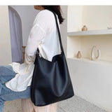 Women 2-Piece Large Capacity Shoulder Bags High PU Leather Wild Bags