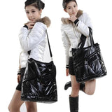 Winter Space Cotton Handbag Shoulder Bag Down Female Warm Tote Clutches