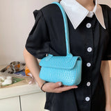 Crocodile Crossbody Bag for Women Candy Color Single Shoulder Handbag