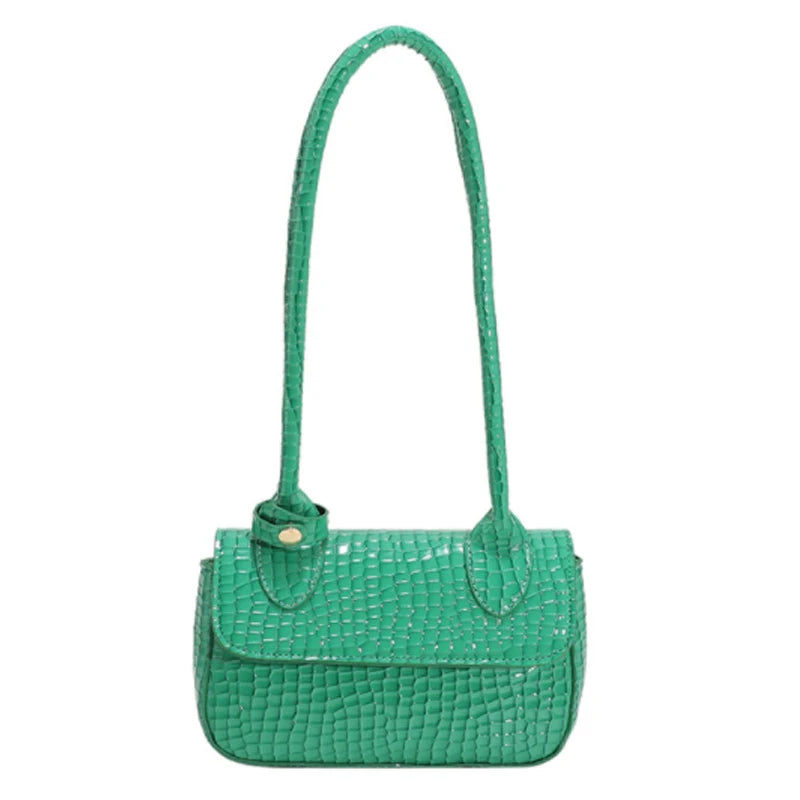 Crocodile Crossbody Bag for Women Candy Color Single Shoulder Handbag