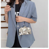 Geometric Mini Party Evening Purse Crossbody Shoulder Bag Box Clutch