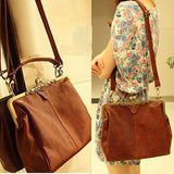 Retro PU Leather Shoulder Bag Women Messenger Bags XKX04