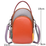 Women Leather Shoulder Bag Mini Mobile Phone Wallet