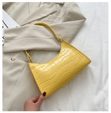 Crocodile Pattern Small Shopping Bag Retro Casual Female Ladies Totes
