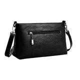 Women Plaid Bag Leather Casual Tassel Small Square Sac