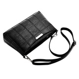 Women Leather Plaid Messenger Bag High Handbags Small Square Package
