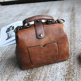 Leather Shoulder Bag Women Crossbody Tote with Star Pendant