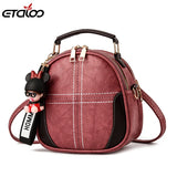 Leather Women Shoulder Bag Small Crossbody Handbag Casual Square Style