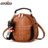Leather Women Shoulder Bag Small Crossbody Handbag Casual Square Style
