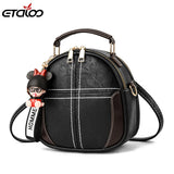 Leather Women Shoulder Bag Small Crossbody Handbag Casual Square Style