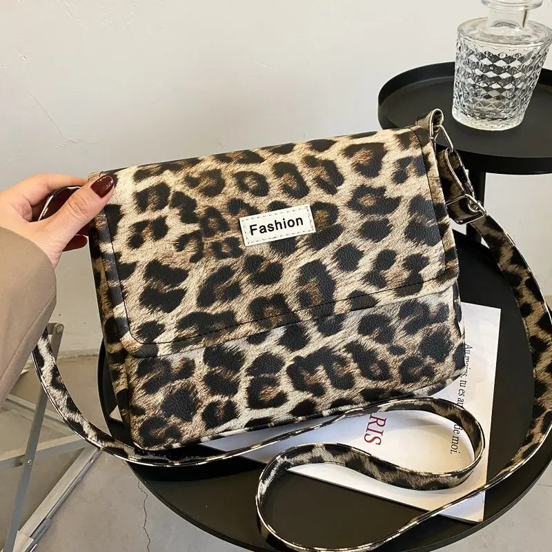 Leopard Small Square Bag Women Shoulder Messenger Bag Evening Clutch