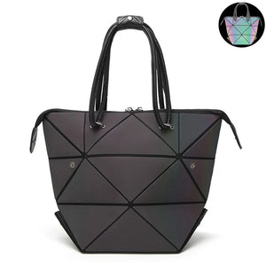 Luminous Geometric Fold Over Shoulder Bag