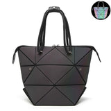Luminous Geometric Fold Over Shoulder Bag