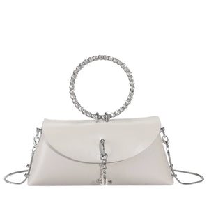 Mini Leather Crossbody Messenger Bag for Women