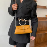 Mini Leather Crossbody Messenger Bag for Women