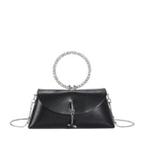 Mini Leather Crossbody Messenger Bag for Women