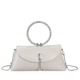 Mini Leather Crossbody Messenger Bag for Women