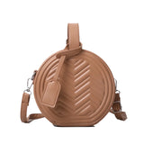 Women Handbag Round Crossbody Shoulder Bags Classic Leather Clutch