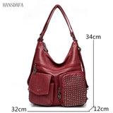 Women Handbag Solid Messenger Bag Large Capacity Casual Shoulder Bag